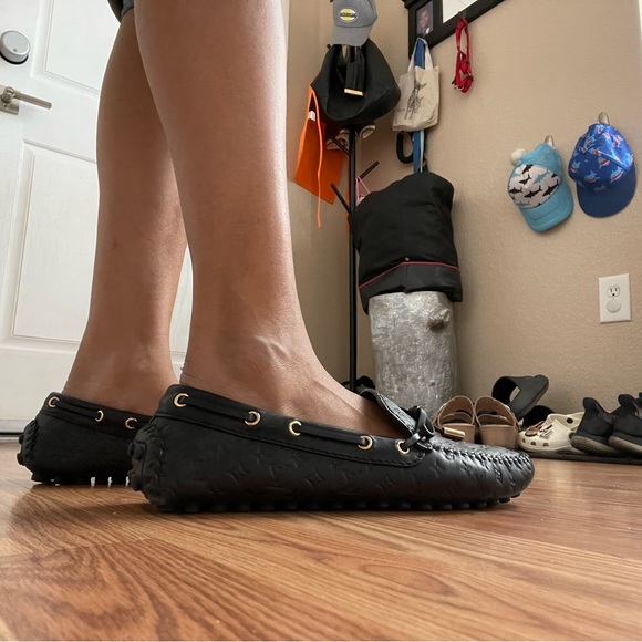 Authentic Louis Vuitton Loafers Flats Shoes Navy - Picture 11 of 11